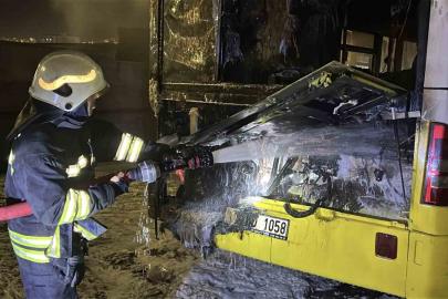 Yozgat’ta özel halk otobüsü yandı