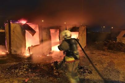 Antakya’da konteyner yangını