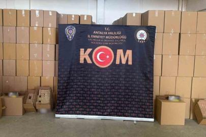 Antalya’da son 1 haftada 5,6 milyon kaçak makaron ele geçirildi