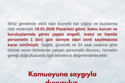 Bartın’da kamu çalışanlarına kar tatili