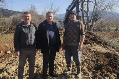 Beyağaç Belediyesi ulaşımı olmayan araziler için yol yapım çalışmasını sürdürüyor