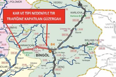 Bingöl-Elazığ karakolu tır trafiğine kapatıldı