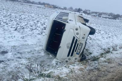 Edirne’de minibüs kazası: 1 yaralı