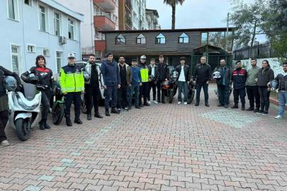 İlçede motosiklet sürücüsü artınca çareyi güvenli sürüş eğitimi vermekte buldular