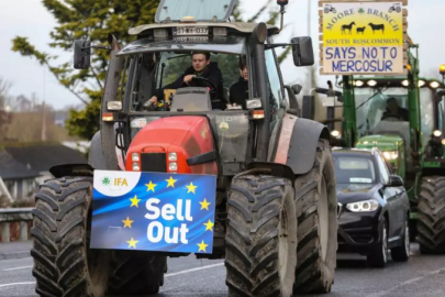 İrlanda’da binlerce çiftçi AB–Mercosur ticaret anlaşmasını protesto etti