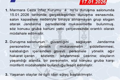 Jandarma Genel Komutanlığı: "Gruba kanuni yetki çerçevesinde orantılı olarak müdahale edilmiştir"