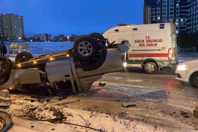 Karaman’da buzlanma kazaya yol açtı: 2 yaralı