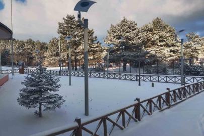 Manisa Spil Dağı Milli Parkı beyaza büründü