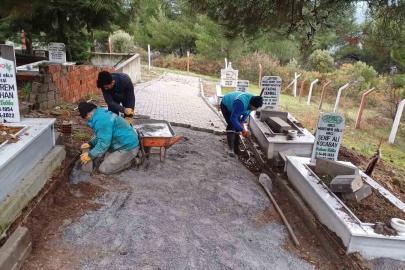 Manisa’da mezarlıklara kapsamlı bakım