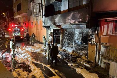Sarıyer’de motosiklet tamirhanesi alev alev yandı: 1 yaralı