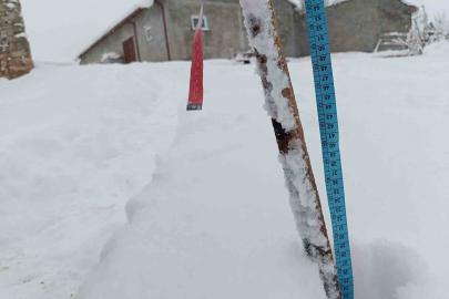 Şükranlı’da kar kalınlığı 35 santimetreyi geçti