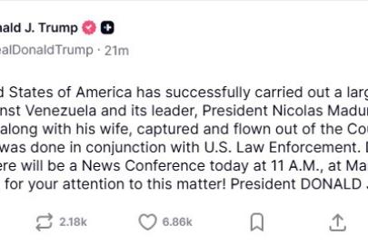 Trump, Venezuela’ya saldırıyı doğruladı: "Maduro ve eşi yakalanarak ülkeden çıkarıldı"