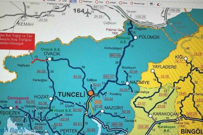 Tunceli’de yoğun kar yağışı nedeniyle birçok il yolu ulaşıma kapatıldı