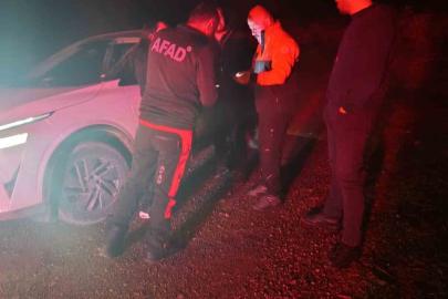 Yaylada mahsur kalan aile kurtarıldı