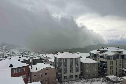 Zonguldak’a kar fırtınası geldi